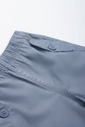 Washed Grey Cargo Utility Shorts (1)