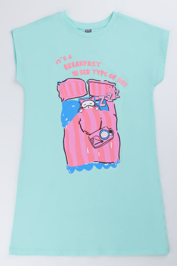 Green Breakfast Sleepshirt