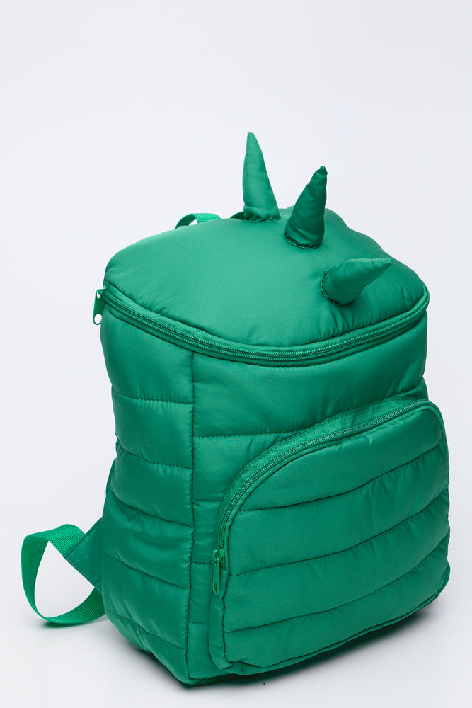 Green Dinosaur Novelty Puffer Backpack (2)