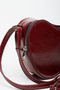 Burgundy Heart Shaped Crossbody Bag (1)