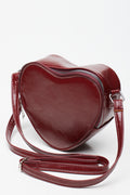Burgundy Heart Shaped Crossbody Bag (2)