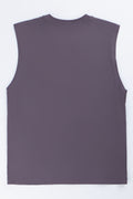 Charcoal Milan Sleeveless Muscle T-Shirt (2)