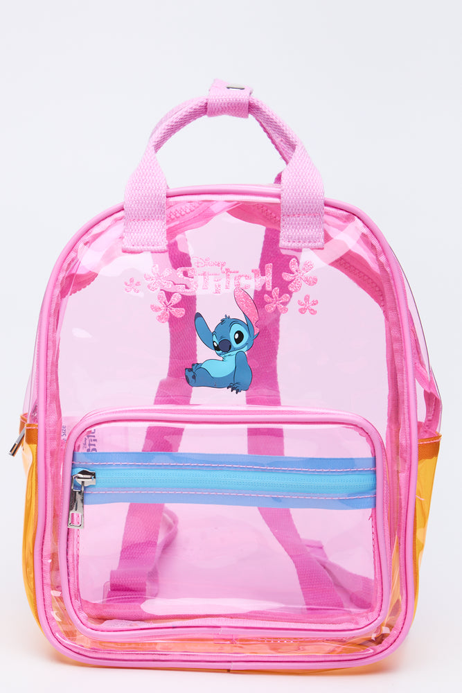 Pink Stich Transparent Backpack