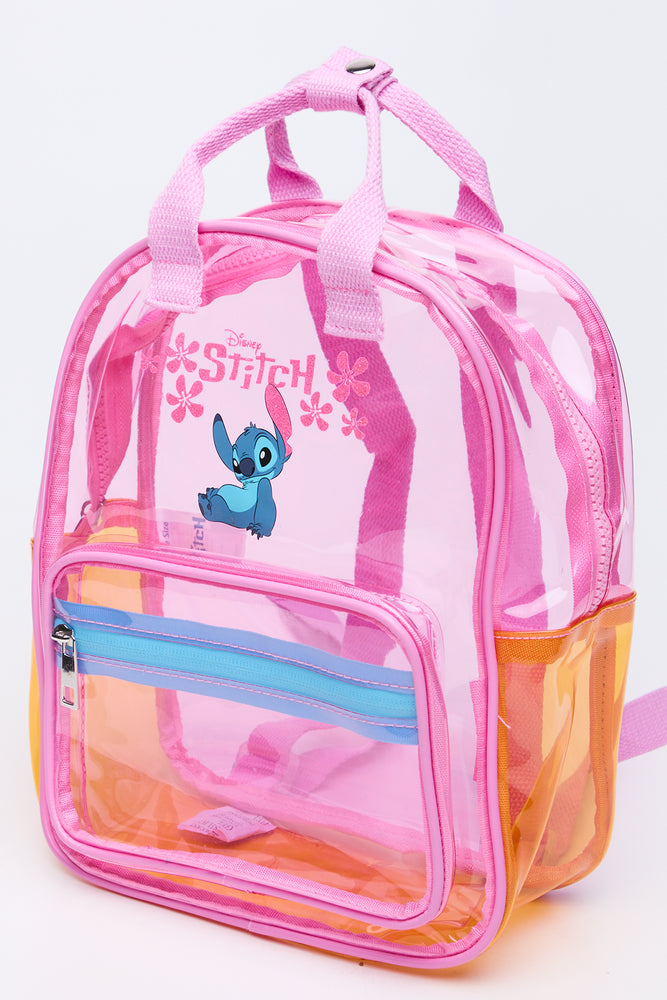 Pink Stich Transparent Backpack (1)