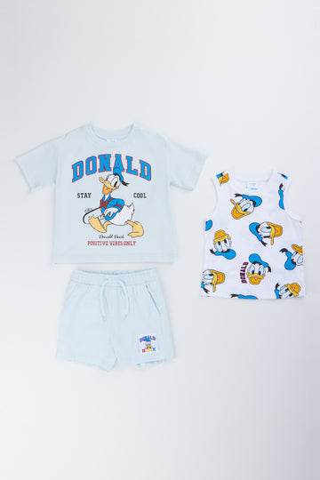 Blue Donald Duck 3 Piece Set