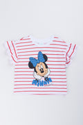 Minnie Mouse Striped Flutter T-Shirt