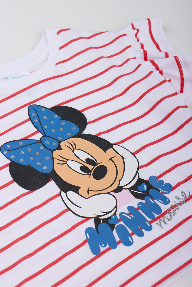 Minnie Mouse Striped Flutter T-Shirt (1)