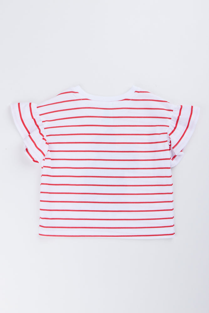 Minnie Mouse Striped Flutter T-Shirt (2)