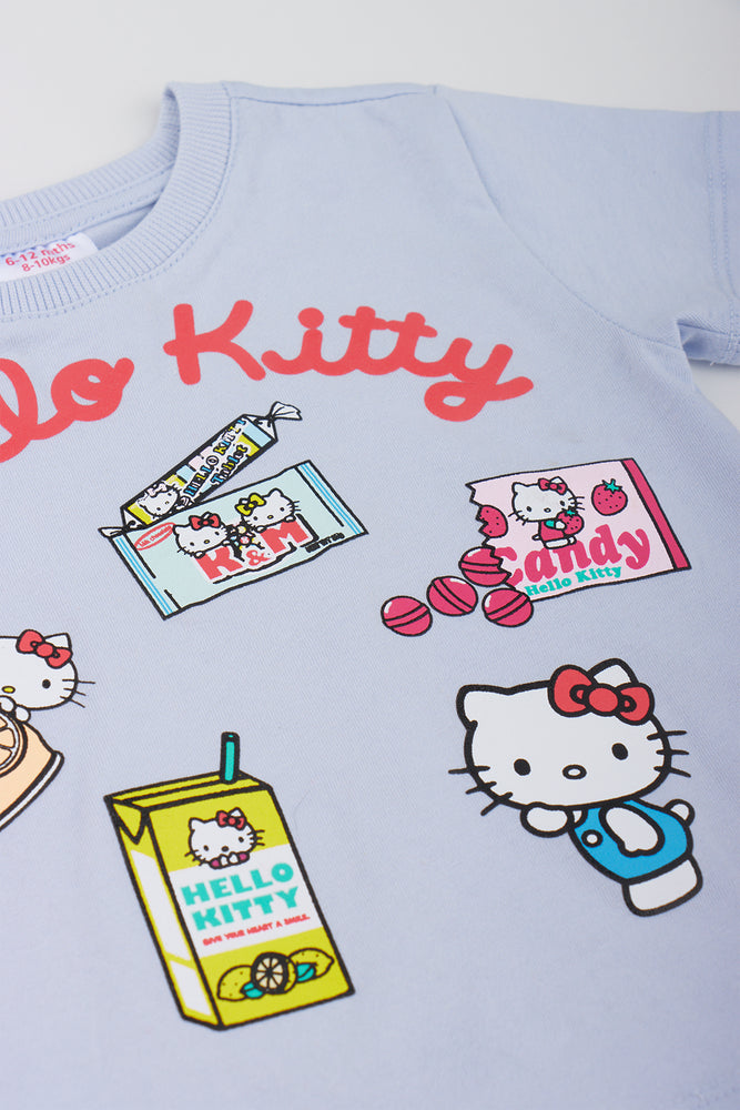 Hello Kitty Blue Graphic T-Shirt (1)