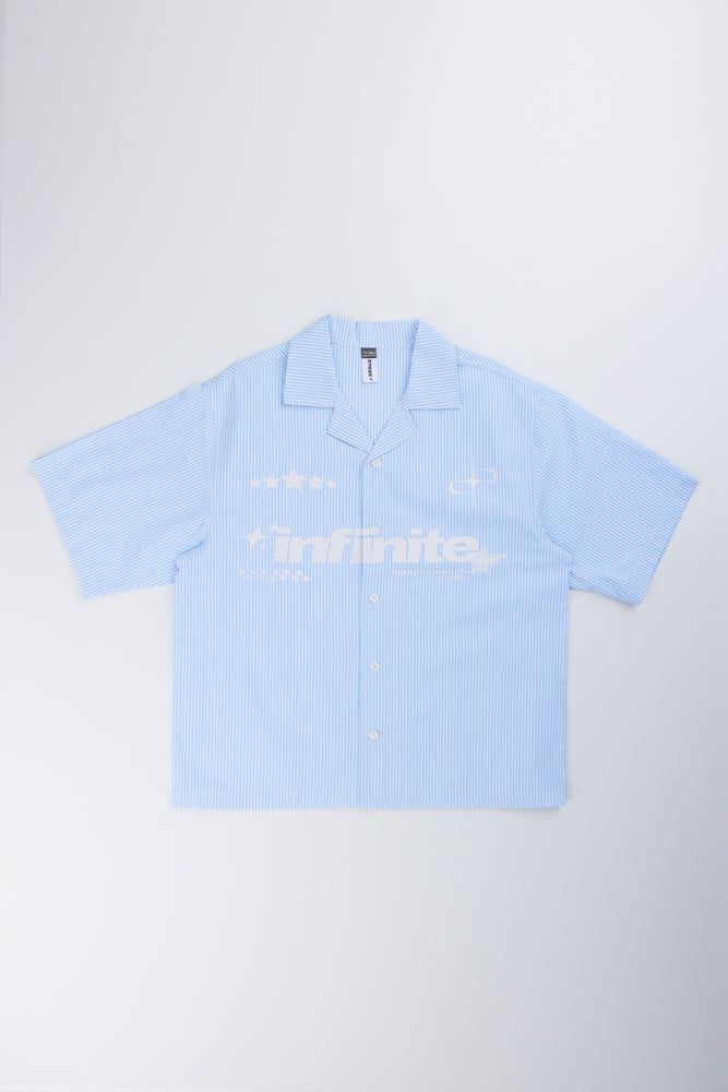 Blue Striped Short Sleeve Shirt