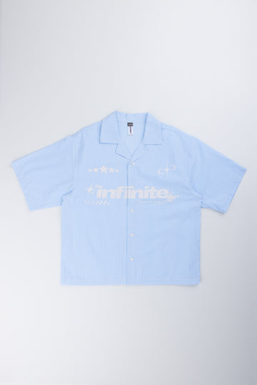 Blue Striped Short Sleeve Shirt