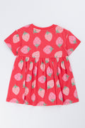 Red Strawberry Print Knit Dress (2)