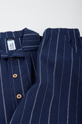 Navy Striped Shirt & Pants Set (1)