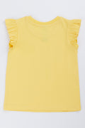 Yellow Frill Sleeve Vest (2)