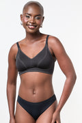 Black Microfibre Jelly Bra