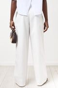 White Wideleg Poplin Pants (2)