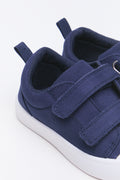 Navy Double Strap Canvas Sneakers (3)
