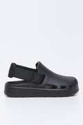 Black Utility Clog Sandals (1)