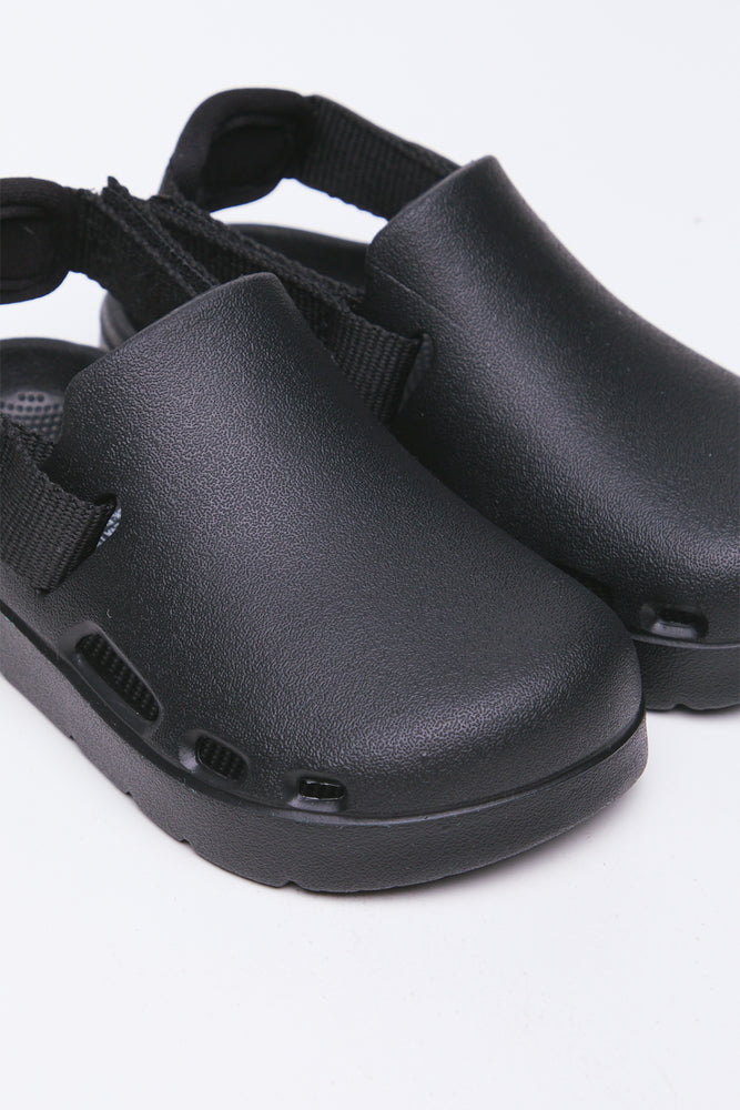 Black Utility Clog Sandals (2)
