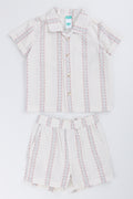Woven Striped Set