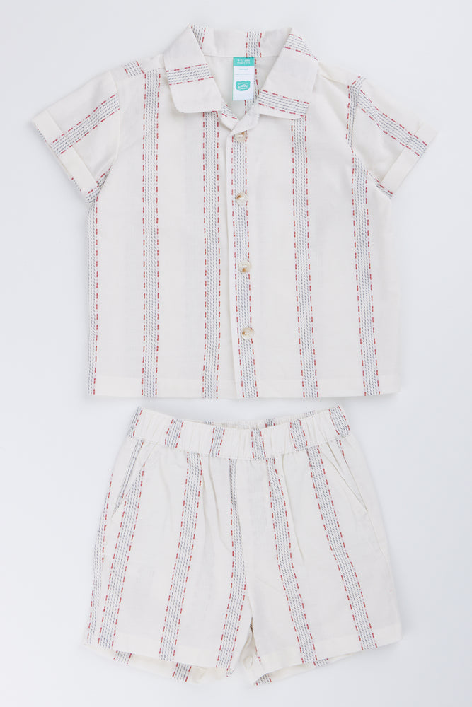 Woven Striped Set