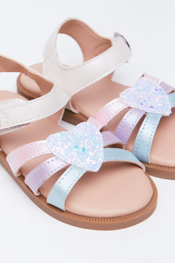 Glitter Heart Pastel Sandals (2)