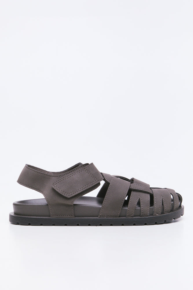 Charcoal Caged Sandals (1)
