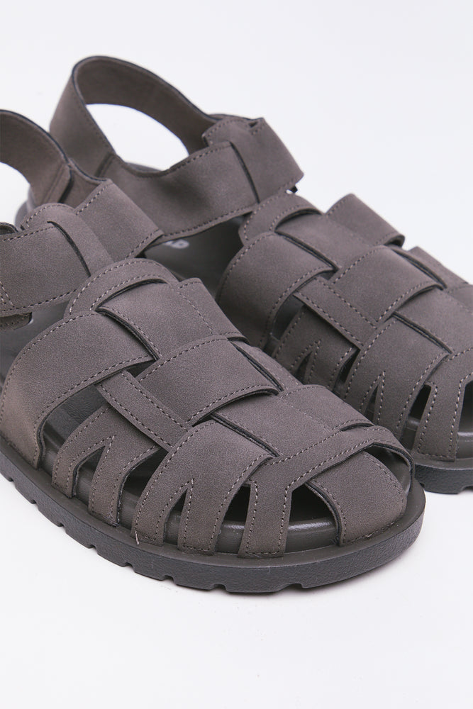 Charcoal Caged Sandals (2)