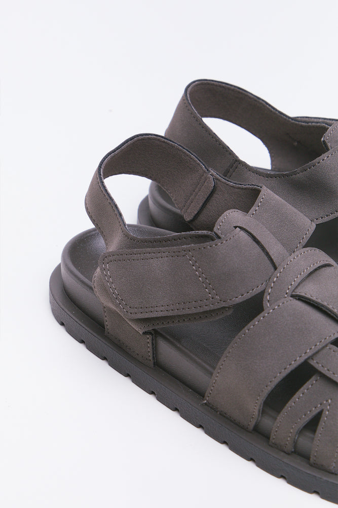 Charcoal Caged Sandals (3)