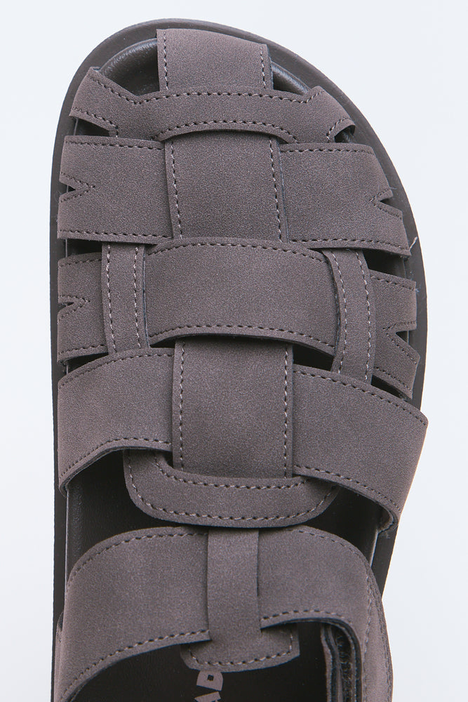 Charcoal Caged Sandals (4)