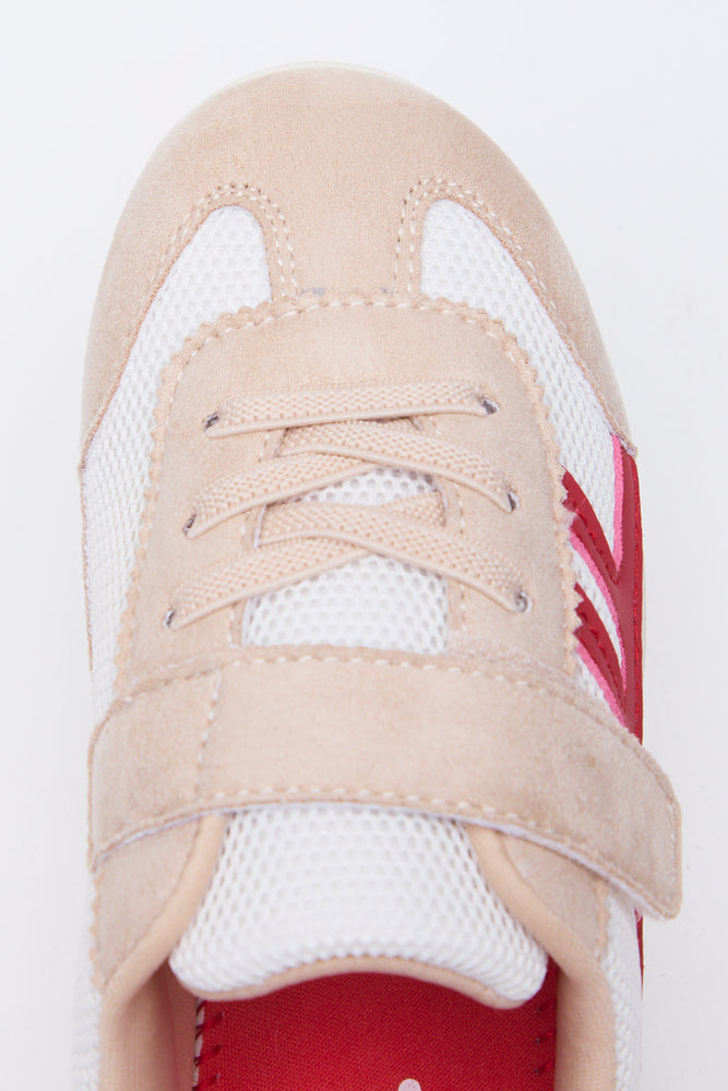 Cream Widefit Mesh Casual Sneakers (4)