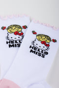 Hello Miss Print Frill Socks (1)