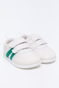 White Infant Double Strap Sneakers