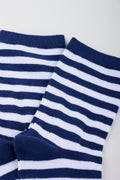 Navy & White Stripe Crew Socks (1)