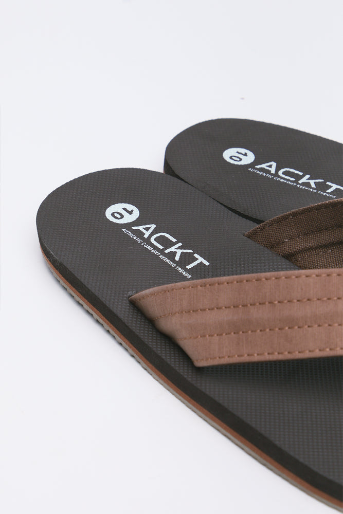 Brown Wide Strap Flip Flops (3)