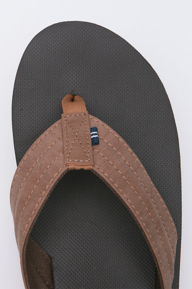 Brown Wide Strap Flip Flops (4)