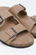 Tan Double Strap Footbed Sandals (2)