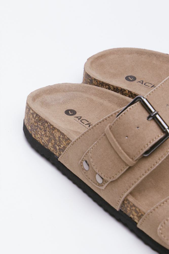 Tan Double Strap Footbed Sandals (3)