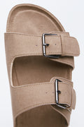 Tan Double Strap Footbed Sandals (4)