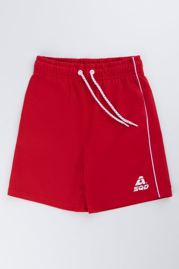 Red Knit Active Shorts