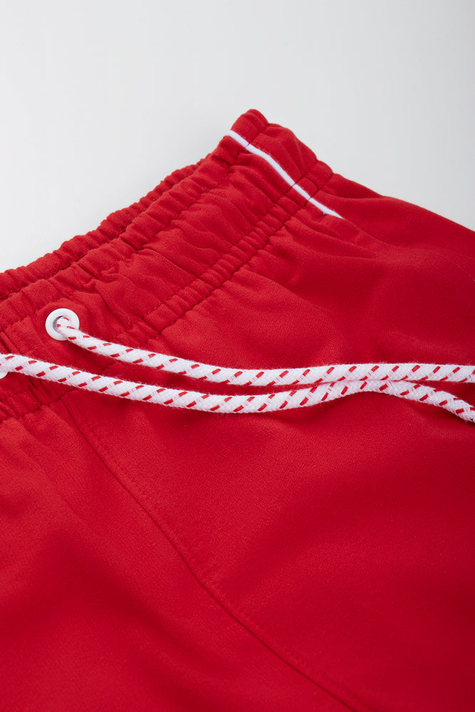 Red Knit Active Shorts (1)
