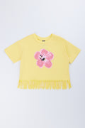 Yellow Hibiscus Fringe T-Shirt