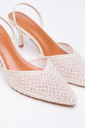 Pearl Embellished Slingback Heels (2)