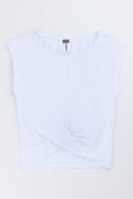 White Knotted Detail Top