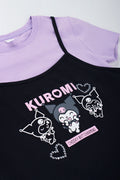 Kuromi Two-Piece Lilac Crop T-Shirt (1)