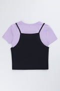 Kuromi Two-Piece Lilac Crop T-Shirt (2)