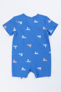 Blue Racecar Print Romper (2)