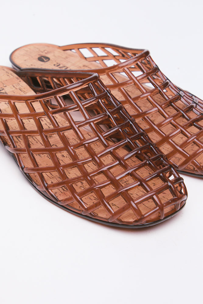 Brown Cage Mule Flats (2)