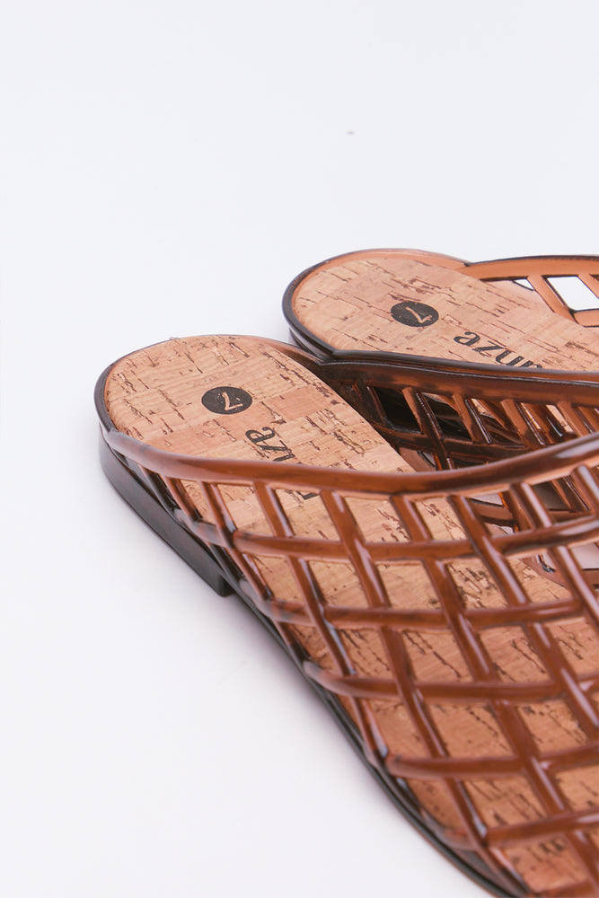 Brown Cage Mule Flats (3)