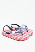 Hello Kitty Striped Floral Flip Flops